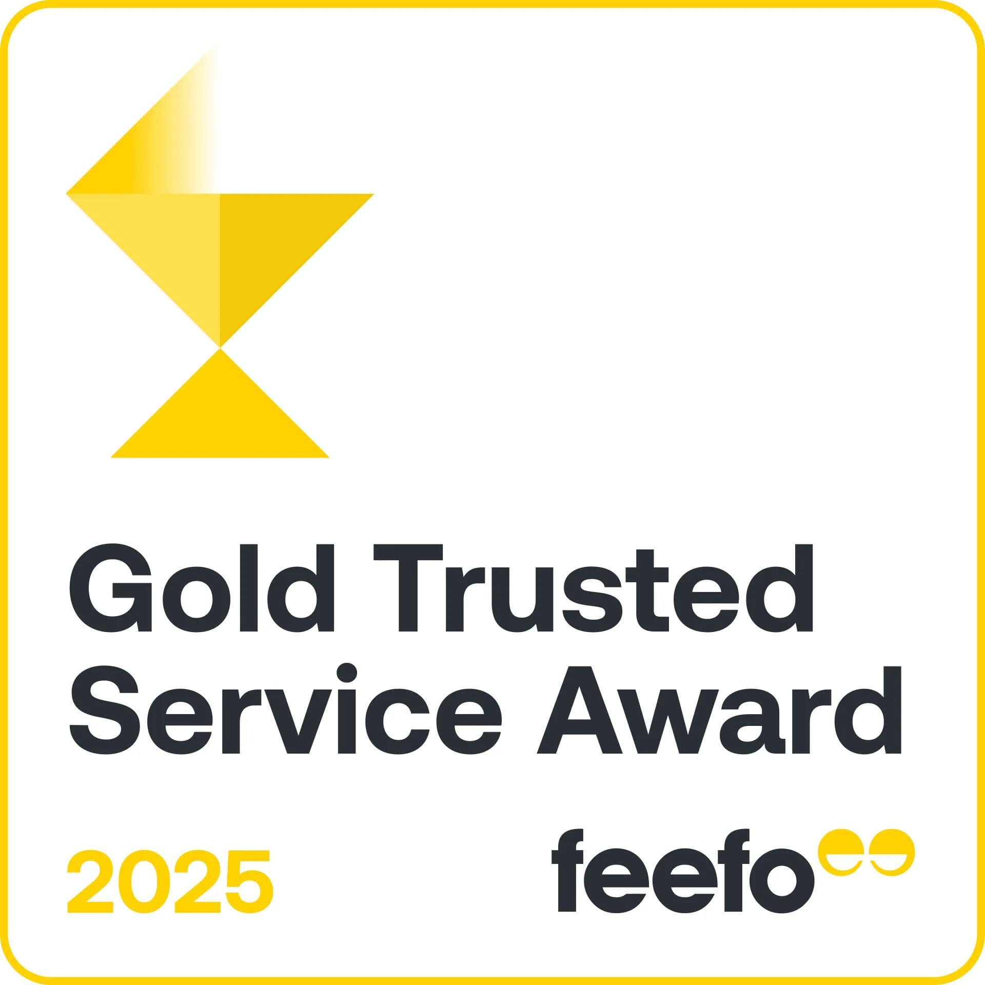 Feefo Gold Trusted Service Award 2025